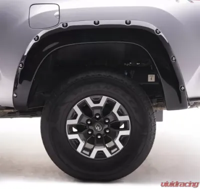 EGR Black Bolt-On Look Color Match Fender Flares Set Toyota Tacoma w/ Mudflap 2016-2020 - 795084-202