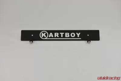 Kartboy Black Front License Plate Delete - KB-055-PL-BLK