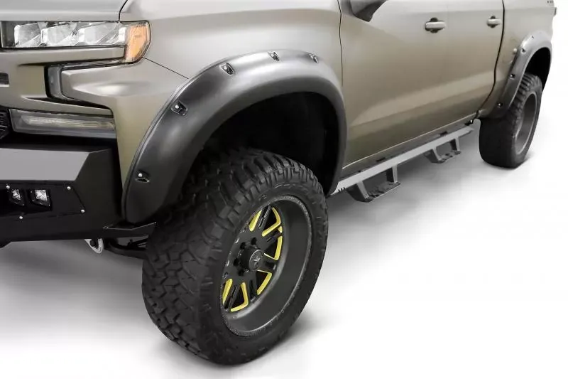 LUND 4pc RX-Flat Smooth Elite Series Fender Flares w/Black Bolts GMC Sierra 2019-2021 - RX130S