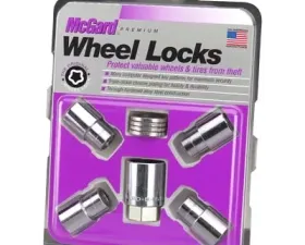 McGard Wheel Lock Nut Set - 4pk. (Reg. Shank Seat) M12X1.25 / 13/16 Hex / 1.38in. Length - Chrome