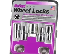 McGard Wheel Lock Nut Set - 4pk. (Long Shank Seat) 7/16-20 / 13/16 Hex / 1.75in. Length - Chrome