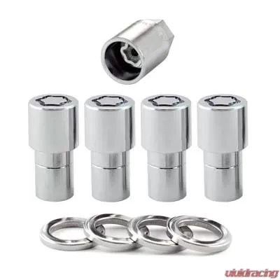 McGard Wheel Lock Nut Set - 4pk. (Long Shank Seat) M12X1.5 / 13/16 Hex / 1.75in. Length - Chrome - 22158