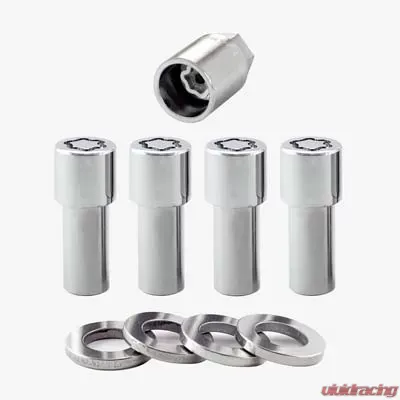 McGard Wheel Lock Nut Set - 4pk. (X-Long Shank) 1/2-20 / 13/16 Hex / 2.165in. Length - Chrome - 23181