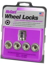 McGard Wheel Lock Nut Set - 4pk. (Under Hub Cap / Cone Seat) 1/2-20 / 3/4 & 13/16 Hex / .775in. L                                     - 24010 - Image 3