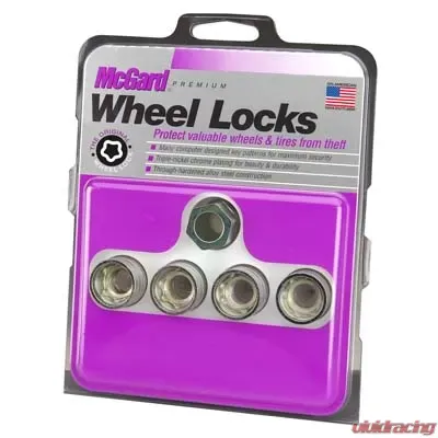 McGard Wheel Lock Nut Set - 4pk. (Under Hub Cap / Cone Seat) 9/16-18 / 7/8 Hex / 1.015in. L - 24014