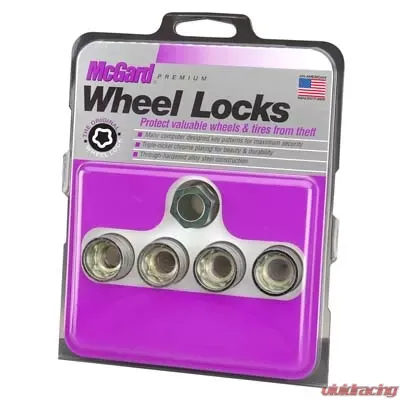 McGard Wheel Lock Nut Set - 4pk. (Under Hub Cap / Cone Seat) M12X1.75 / 19mm & 21mm Hex / .802in. L - 24016