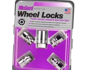 McGard Wheel Lock Nut Set - 4pk. (Uni-Lug) M12X1.5 / 13/16 Hex / .197in. Shank / 1.375in. L - Chrome