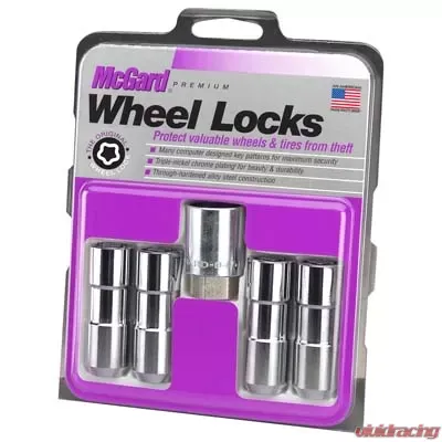 McGard Wheel Lock Nut Set - 4pk. (Cone Seat Duplex) 1/2-20 / 7/8 Hex / 2.5in. Length - Chrome - 24109