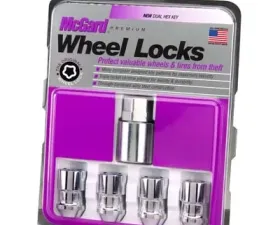 McGard Wheel Lock Nut Set - 4pk. (Cone Seat) 1/2-20 / 3/4 & 13/16 Dual Hex / 1.46in. Length - Chrome