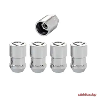 McGard Wheel Lock Nut Set - 4pk. (Cone Seat) 1/2-20 RH-LH / 13/16 Hex / 1.46in. Length - Chrome - 24131