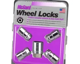 McGard Wheel Lock Nut Set - 4pk. (Cone Seat) 7/16-20 / 3/4 Hex / 1.46in. Length - Chrome