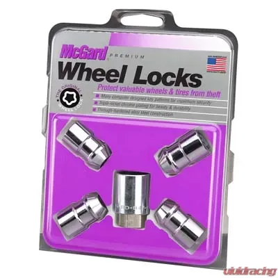 McGard Wheel Lock Nut Set - 4pk. (Cone Seat) 7/16-20 / 3/4 Hex / 1.46in. Length - Chrome - 24132