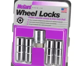 McGard Wheel Lock Nut Set - 4pk. (Cone Seat Duplex) 9/16-18 / 7/8 Hex / 2.5in. Length - Chrome