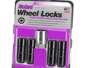 McGard Wheel Lock Nut Set - 4pk. (Cone Seat Duplex) 9/16-18 / 7/8 Hex / 2.5in. Length - Black