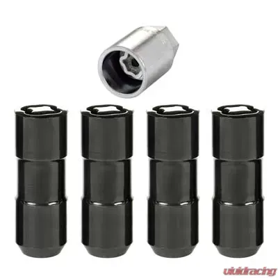 McGard Wheel Lock Nut Set - 4pk. (Cone Seat Duplex) 9/16-18 / 7/8 Hex / 2.5in. Length - Black - 24144