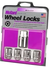 McGard Wheel Lock Nut Set - 4pk. (Cone Seat) 1/2-20 / 3/4 & 13/16 Dual Hex / 1.28in. Length - Chrome                                     - 24193 - Image 3