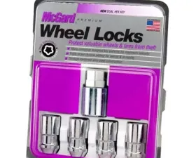 McGard Wheel Lock Nut Set - 4pk. (Cone Seat) 1/2-20 / 3/4 & 13/16 Dual Hex / 1.66in. Length - Chrome