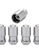 McGard Wheel Lock Nut Set - 4pk. (Cone Seat) 1/2-20 / 3/4 & 13/16 Dual Hex / 1.66in. Length - Chrome                                     - 24198 - Image 3