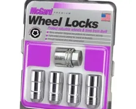 McGard Wheel Lock Nut Set - 4pk. (Cone Seat) M14X2.0 / 13/16 Hex / 2.25in. Length - Chrome