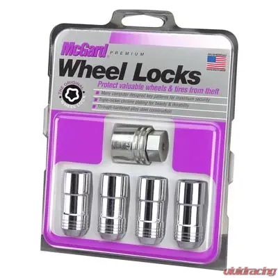 McGard Wheel Lock Nut Set - 4pk. (Cone Seat) M14X2.0 / 13/16 Hex / 2.25in. Length - Chrome - 24205