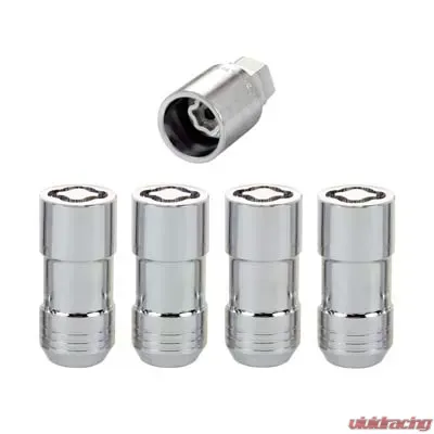 McGard Wheel Lock Nut Set - 4pk. (Cone Seat) M14X1.5 / 21mm & 22mm Dual Hex / 1.965in. L - Chrome - 24210