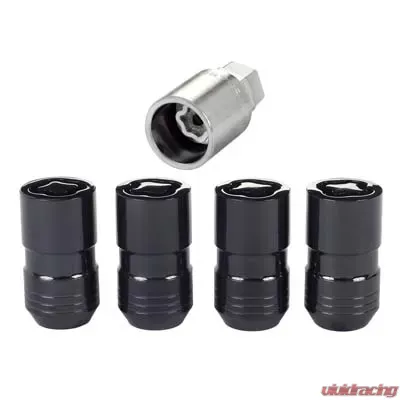 McGard Wheel Lock Nut Set - 4pk. (Cone Seat) M14X1.5 / 21mm & 22mm Dual Hex / 1.639in. L - Black - 24216