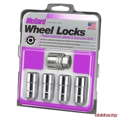 McGard Wheel Lock Nut Set - 4pk. (Cone Seat) 9/16-18 / 7/8 Hex / 1.765in. Length - Chrome - 24234