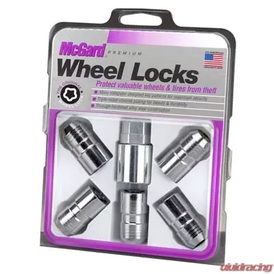 McGard Wheel Lock Nut Set - 5pk. (Cone Seat) M14X1.5 / 22mm Hex / 1.639in OAL - Chrome - 24515