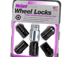 McGard Wheel Lock Nut Set - 5pk. (Cone Seat) M14X1.5 / 22mm Hex / 1.639in OAL - Black