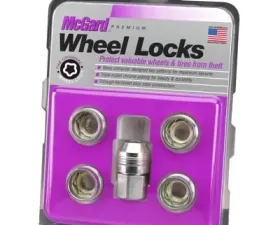 McGard Wheel Lock Nut Set - 5pk. (Under Hub Cap / Cone Seat) M14X.5 / 22mm Hex / .893in. L. - Silver