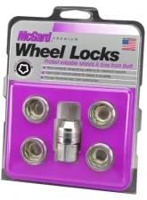 McGard Wheel Lock Nut Set - 5pk. (Under Hub Cap / Cone Seat) M14X.5 / 22mm Hex / .893in. L. - Silver                                     - 24519 - Image 3