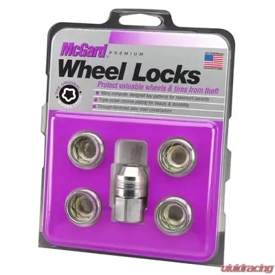 McGard Wheel Lock Nut Set - 5pk. (Under Hub Cap / Cone Seat) M14X.5 / 22mm Hex / .893in. L. - Silver - 24519