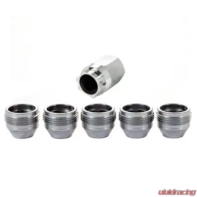 McGard Wheel Lock Nut Set - 5pk. (Under Hub Cap / Cone Seat) M14X.5 / 22mm Hex / .893in. L. - Silver - 24519