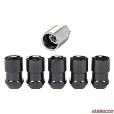 McGard Wheel Lock Nut Set - 5pk. (Cone Seat) M12X1.5 / 3/4 Hex / 1.46in. Length - Black - 24526