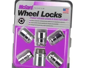 McGard Wheel Lock Nut Set - 5pk. (Cone Seat) 7/16-20 / 3/4 Hex / 1.46in. Length - Chrome