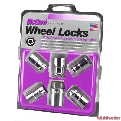 McGard Wheel Lock Nut Set - 5pk. (Cone Seat) 7/16-20 / 3/4 Hex / 1.46in. Length - Chrome - 24532