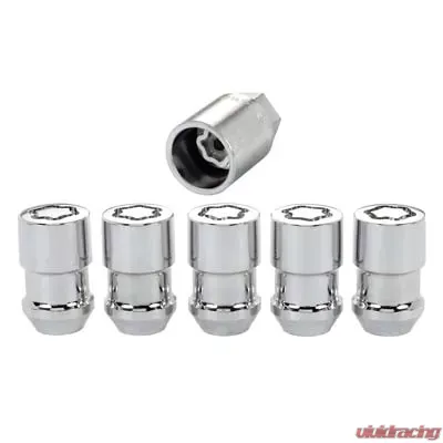 McGard Wheel Lock Nut Set - 5pk. (Cone Seat) 7/16-20 / 3/4 Hex / 1.46in. Length - Chrome - 24532