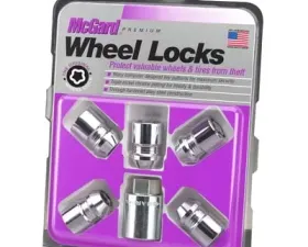 McGard Wheel Lock Nut Set - 5pk. (Cone Seat) M12X1.25 / 3/4 Hex / 1.28in. Length - Chrome
