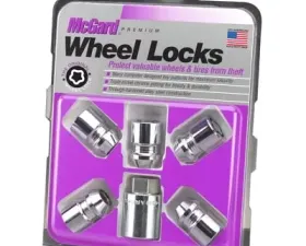 McGard Wheel Lock Nut Set - 5pk. (Cone Seat) M12X1.25 / 13/16 Hex / 1.28in. Length - Chrome