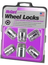 McGard Wheel Lock Nut Set - 5pk. (Cone Seat) M12X1.5 / 13/16 Hex / 1.28in. Length - Chrome                                     - 24557 - Image 3