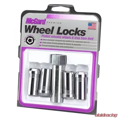 McGard Wheel Lock Nut Set - 4pk. (Tuner / Cone Seat) M14X1.5 / 1in. Hex / 1.935in. Length - Chrome - 25110