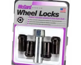 McGard Wheel Lock Nut Set - 4pk. (Tuner / Cone Seat) M14X1.5 / 1in. Hex / 1.935in. Length - Black