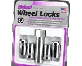 McGard Wheel Lock Nut Set - 4pk. (Tuner / Cone Seat) M14X1.5 / 22mm Hex / 1.648in. Length - Chrome