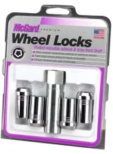 McGard Wheel Lock Nut Set - 4pk. (Tuner / Cone Seat) M14X1.5 / 22mm Hex / 1.648in. Length - Chrome                                     - 25115 - Image 3
