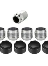 McGard Wheel Lock Nut Set - 4pk. (Under Hub Cap / Radius Seat) M14X1.5 / 19mm Hex / .890in. L w/Caps                                     - 25167 - Image 3