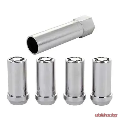 McGard Wheel Lock Nut Set - 4pk. (Tuner / Cone Seat) 1/2-20 / 13/16 Hex / 1.60in. Length - Chrome - 25240
