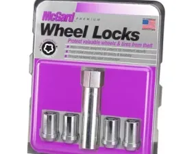 McGard Wheel Lock Nut Set - 4pk. (Tuner / Cone Seat) M12X1.25 / 13/16 Hex / 1.24in. Length - Chrome
