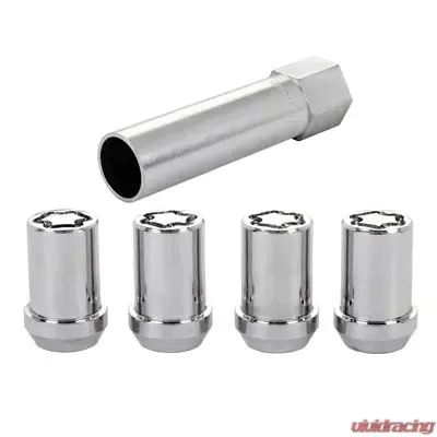 McGard Wheel Lock Nut Set - 4pk. (Tuner / Cone Seat) M12X1.25 / 13/16 Hex / 1.24in. Length - Chrome - 25254