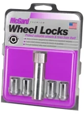 McGard Wheel Lock Nut Set - 4pk. (Tuner / Cone Seat) M12X1.5 / 13/16 Hex / 1.24in. Length - Chrome                                     - 25257 - Image 3