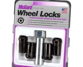 McGard Wheel Lock Nut Set - 4pk. (Tuner / Cone Seat) 1/2-20 / 13/16 Hex / 1.60in. Length - Black